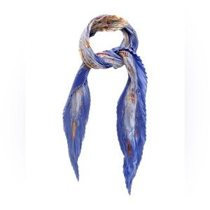 Hermes Light Purple Plisse Shell Rocaille Scarf